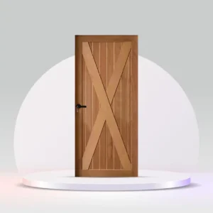 Framed X-Style Barn Door