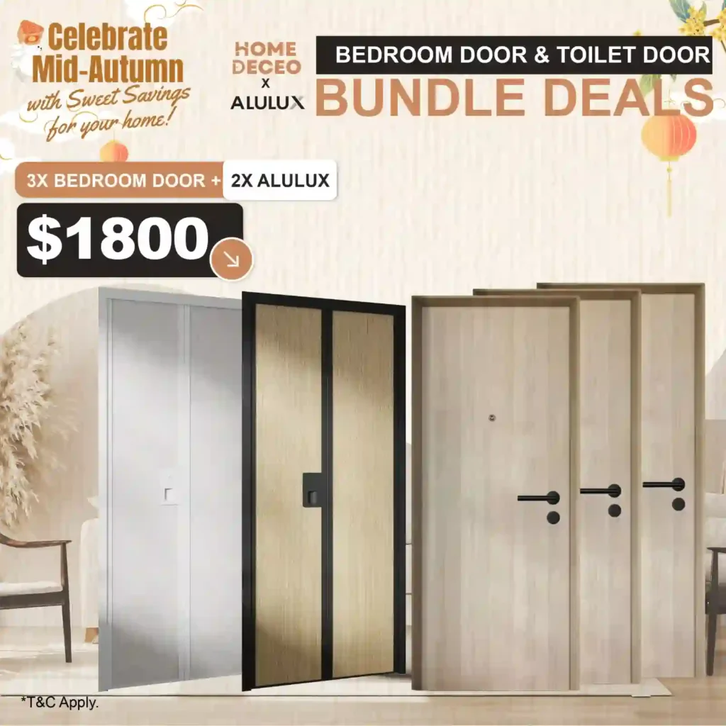 Bedroom door and Alulux Toilet Door mid autumn promotion